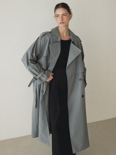 Double Trench Coat - Stone Gray - AUBARD - Modalova