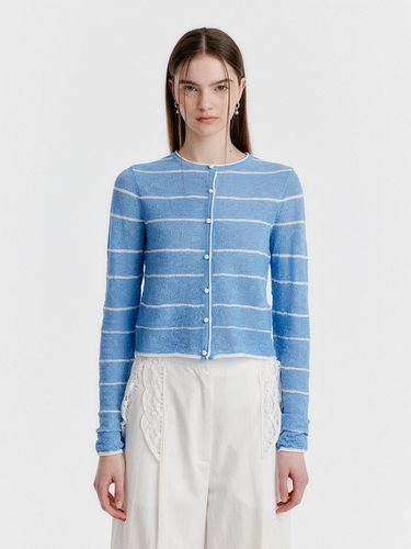 YOZO Jaquard Stripe Knit Cardigan - EENK - Modalova