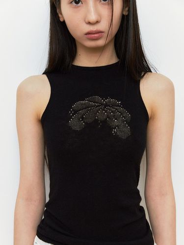 Lotus Sleeveless Knit Top - Black - NIEEH - Modalova