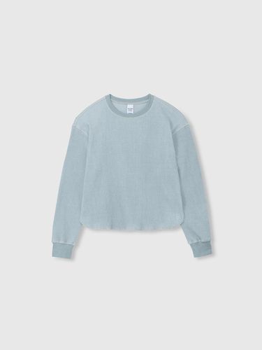 Waffle Round Hem Long Sleeve T-shirt - NIEEH - Modalova