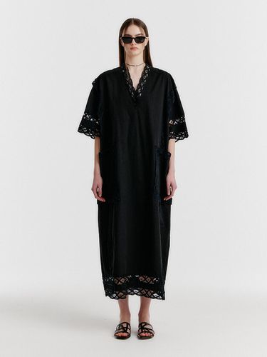 YONA Lace-trim Half-sleeve Dress - EENK - Modalova