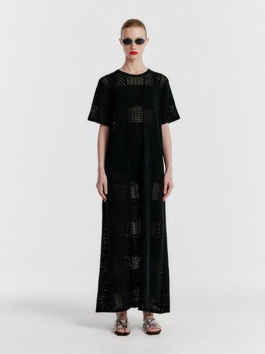 YITZU Panelled Lace Knit Long Dress - EENK - Modalova