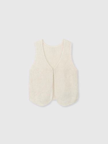 Sleeveless Knit Cardigan - White - NIEEH - Modalova