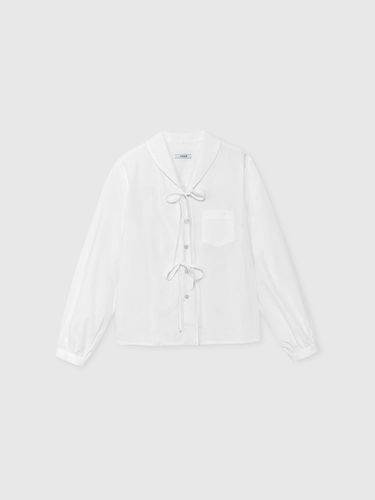 Double Ribbon Shirt - White - NIEEH - Modalova