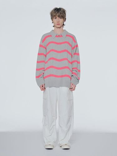 Stripe Buckle Half Zip-up - INSTANTFUNK - Modalova