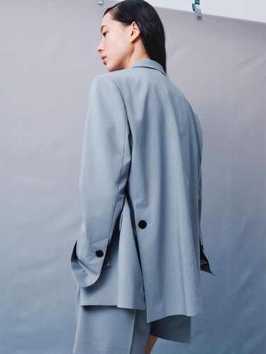 Back Detail Semi Overfit Jacket Sky - kuho plus - Modalova