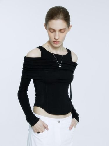 GALLIENI Draped Double-layered Off-shoulder Top - MUSEE - Modalova