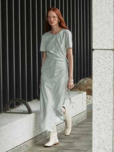 VICTORIA Draped Layered Wrap Detail Dress - MUSEE - Modalova