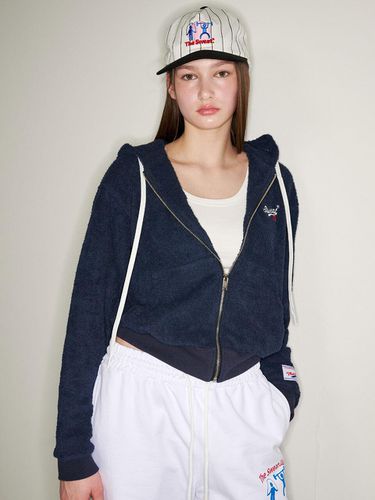 Terry Zip-Up Hoodie (Navy) - The Sweat. - Modalova