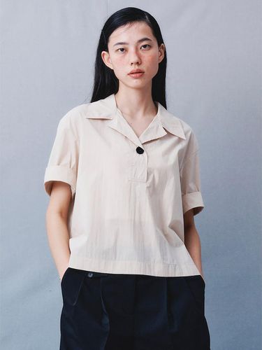 Half Placket Shirts Blouse Beige (KE4360M03A) - kuho plus - Modalova