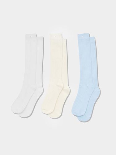 Soft Cotton Knee Socks (3 Colors) - MONGDOL - Modalova