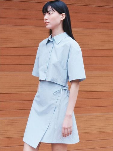 Signature CutOut Shirts Mini Dress Sky (KE43 - kuho plus - Modalova