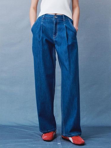 Summer Signature Semi Wide Denim Pants - kuho plus - Modalova