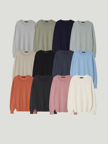 Spring Signature Round Knit Top (12 color) - EZIO - Modalova