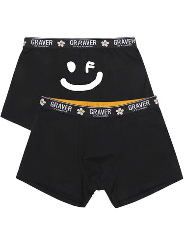 White Back Drawing Smile Mens Trunk - GRAVER - Modalova