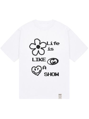 Pixel Mix LIKE Short Sleeves T-Shirt - White - GRAVER - Modalova