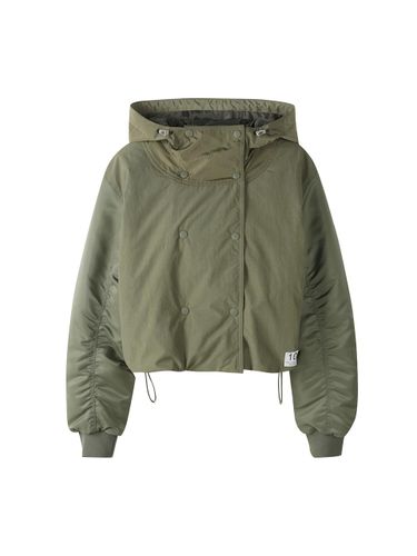 Two Buttons Midi Hoodie Jumper_RQUAS24505KHX - RE;CODE - Modalova