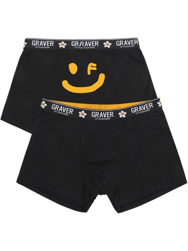 Yellow Back Drawing Smile Mens Trunk - GRAVER - Modalova