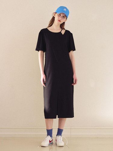 Cut Out Midi Dress - LOVLOV - Modalova