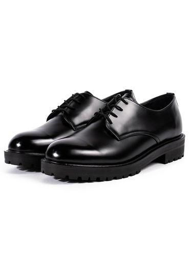 Commando Sole Round Toe Derby Shoes_Black - Analogmood - Modalova