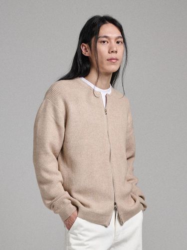 Way Round Knit Cardigan - Beige - Analogmood - Modalova