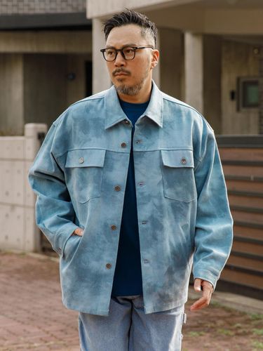 Tie Dye Trucker Jacket - Blue - RUGGED HOUSE - Modalova