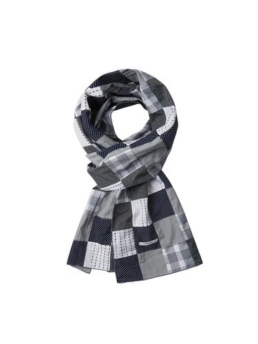 Multi Patchwork Scarf_Grey - AREUBAN - Modalova