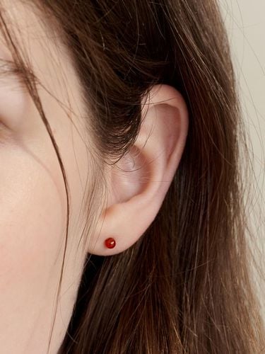 Red Onyx Earring - Hei - Modalova