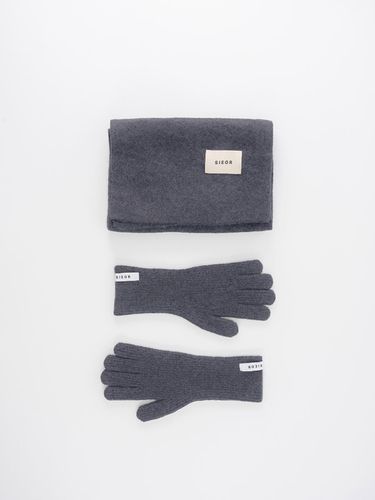 Trikxi Scarf Gloves Set_Charcoal - SIEOR - Modalova