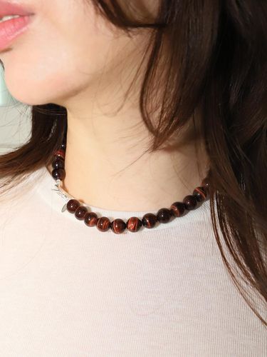 Red Tiger Eye Necklace - August Harmony - Modalova