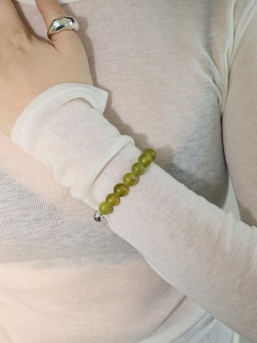 Olive Jade Bracelet - August Harmony - Modalova