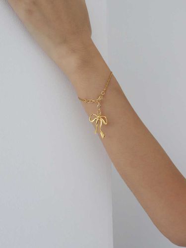 Bow Slim chain Bracelet - August Harmony - Modalova