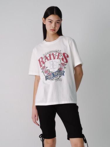 Vintage Rose Graphic T-shirt (White) - RAIVE - Modalova