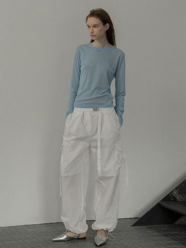 Layered Long Sleeve Top_Light Blue - MORCEAU PAR MORCEAU - Modalova