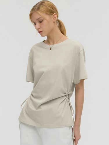 Cutout String Short Sleeve T-shirt - MONGDOL - Modalova