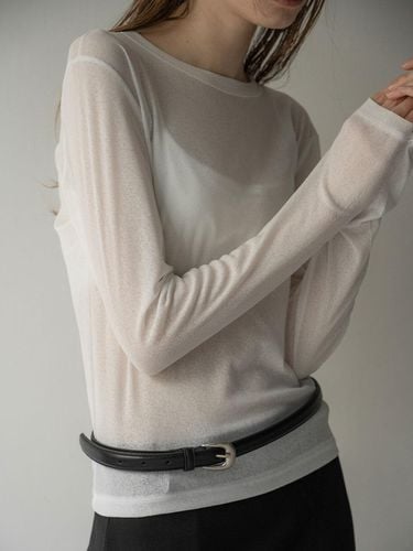 Layered Long Sleeve Top_White - MORCEAU PAR MORCEAU - Modalova