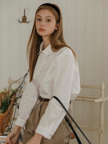 Emma Round Collar Shirt - White - AS IF - Modalova