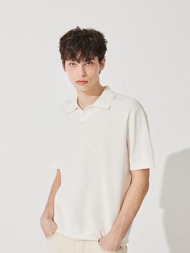 Texture Open Shirt Pullover_White - murray allan - Modalova