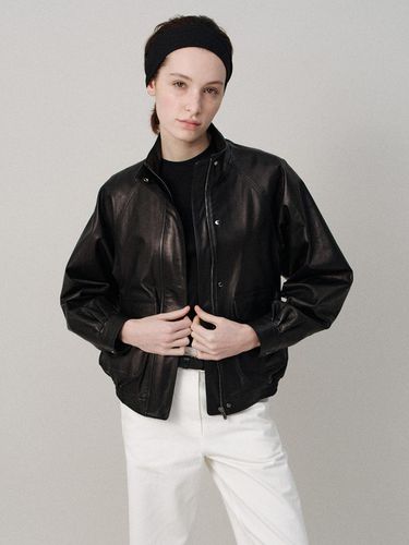 Mills Vintage Leather Blouson_Black - NOTHING WRITTEN - Modalova