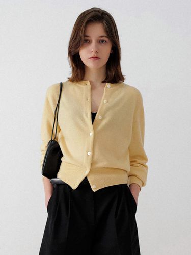 Emitt Wool Round Cardigan_Yellow - NOTHING WRITTEN - Modalova