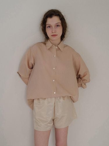 Oil Classic Stripe Shirt_Beige Pink - NOTHING WRITTEN - Modalova