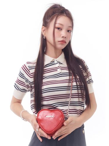 Heart Chain Mini Bag_Red - ANOETIC - Modalova