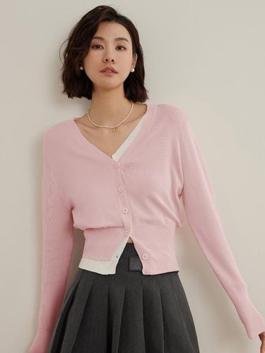 Fake Layered Cardigan (3 Color) - LANGSON - Modalova