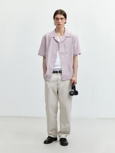 Open Collared Out Pocket Shirt_Pink - Dunst for MEN - Modalova