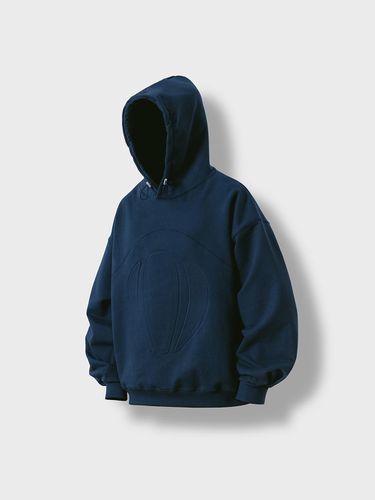 Emboss Balloon Line Hoodie - Navy - ANGLAN - Modalova