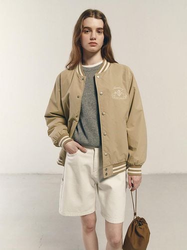 Unisex Varsity Jacket_Beige - Dunst for MEN - Modalova