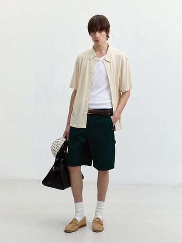 Carpenter Denim Shorts_Dark Green - Dunst for MEN - Modalova