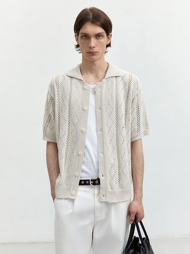 Collared Crochet Cardigan - Dunst for MEN - Modalova