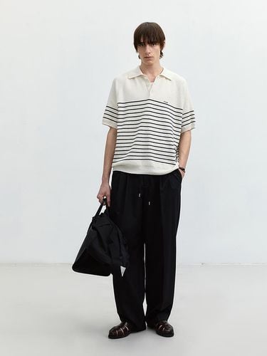 Unisex Collared Stripe Knit Top - Dunst for MEN - Modalova