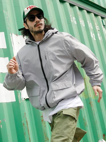 Authentic Hoodie Windbreaker_Grey - RUGGED HOUSE - Modalova